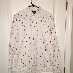 Zara Man Ice Hockey Players Mens slim fit shirt S